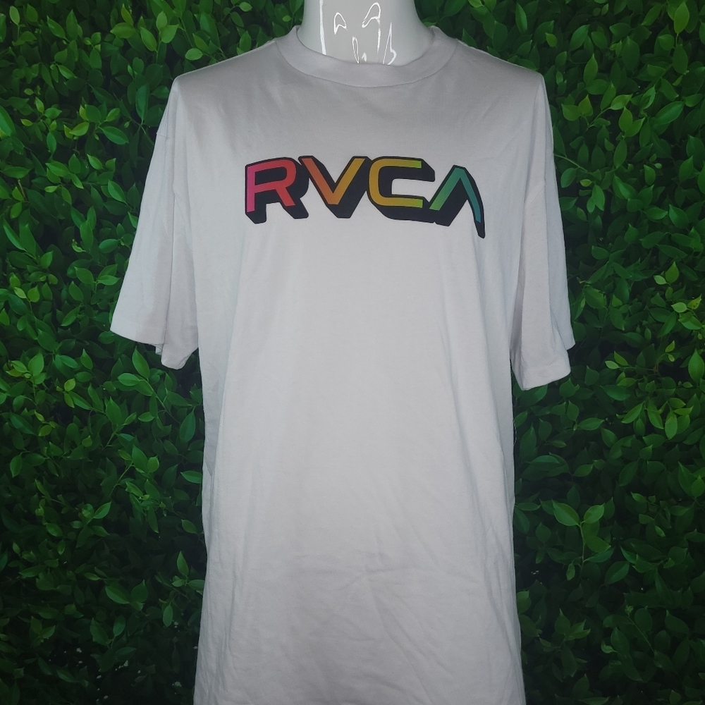 RVCA Men's White Day Shift Multi Colored Relaxed Fit T-Shirt- Size: 2X - NWT